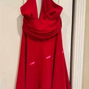 Cache Vibrant Red Backless Dress